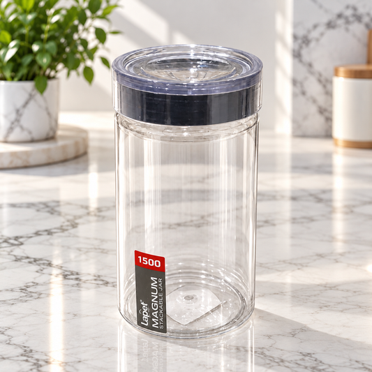 Lapet Magnum 1500 ml Stackable Jar – Premium Airtight Lid for Everyday Freshness