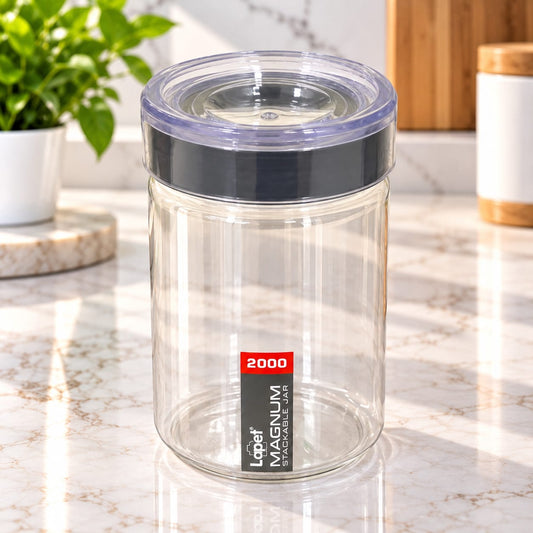 Lapet Magnum 2000 ml Stackable Jar – Premium Airtight Lid for Everyday Freshness