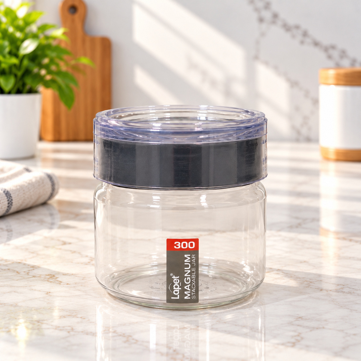 Lapet Magnum 300 ml Stackable Jar – Premium Airtight Lid for Everyday Freshness