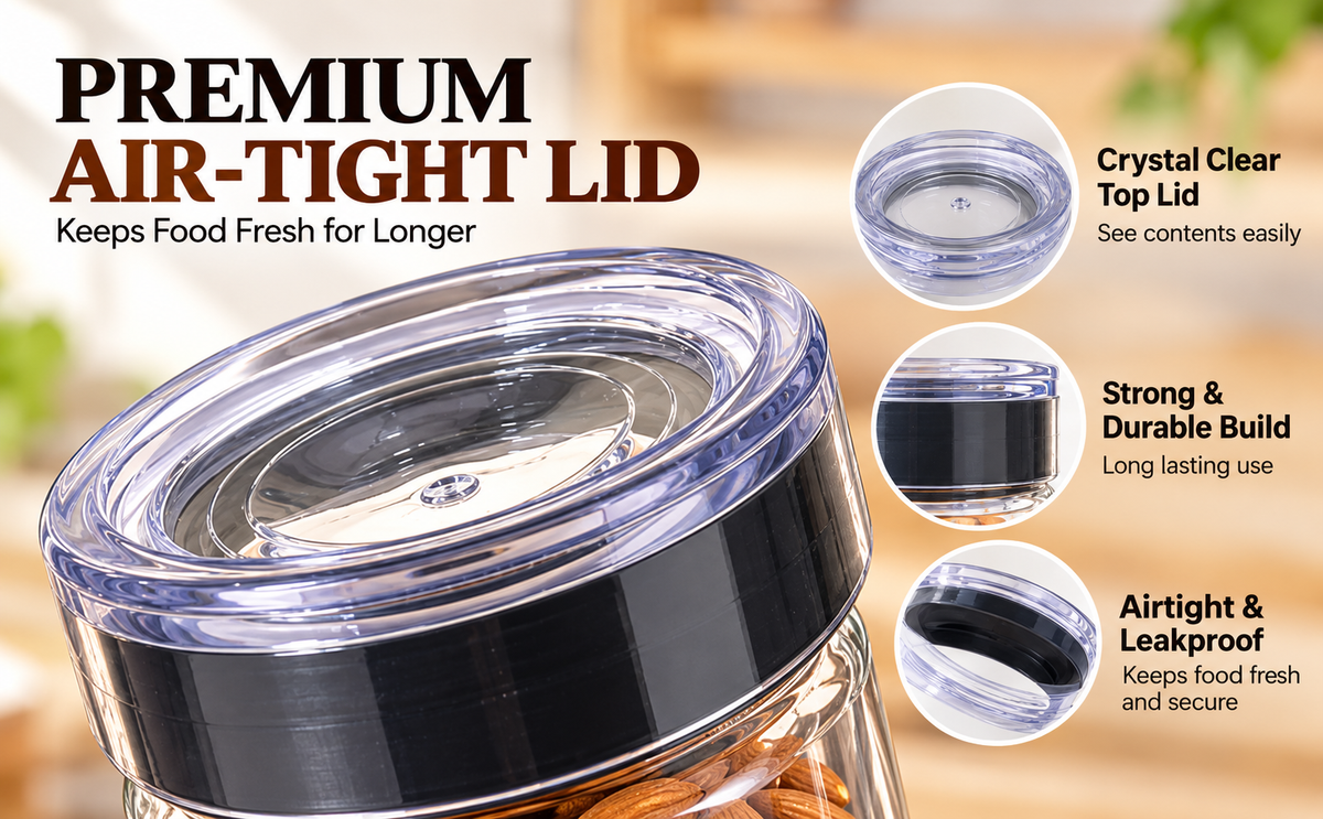 Lapet Magnum 300 ml Stackable Jar – Premium Airtight Lid for Everyday Freshness