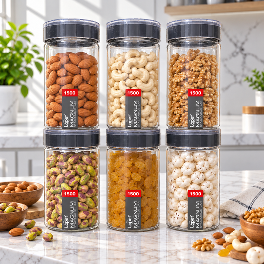 Lapet Magnum 1500 ml Stackable Jar – Premium Airtight Lid for Everyday Freshness