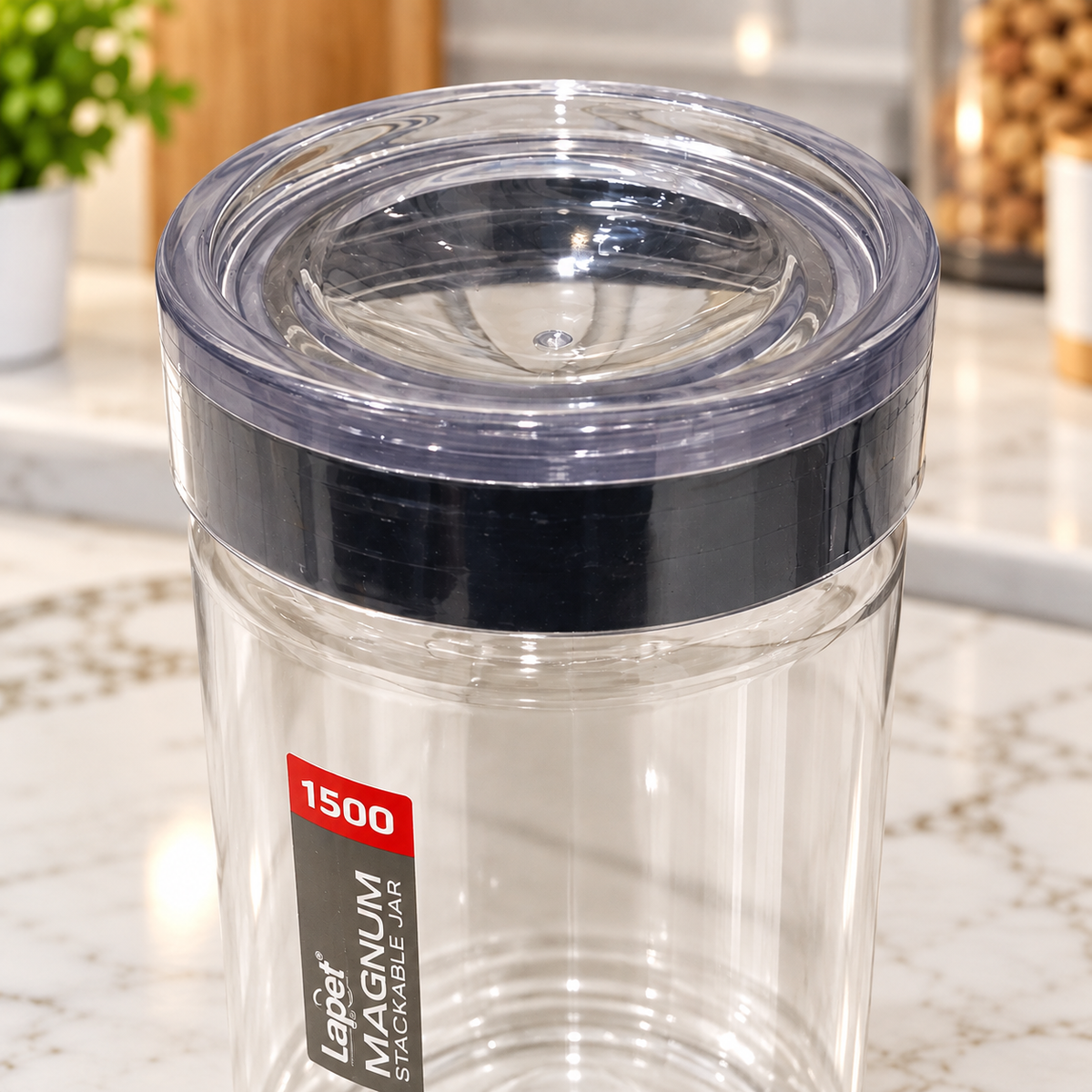Lapet Magnum 1500 ml Stackable Jar – Premium Airtight Lid for Everyday Freshness